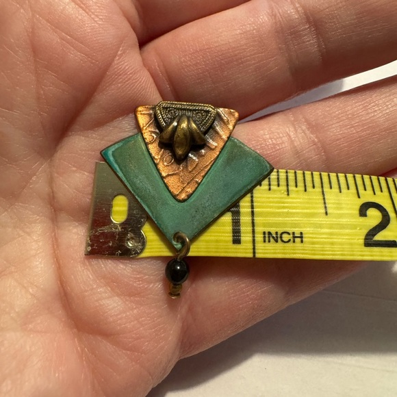 EUC Pierced Earrings, art deco vibe. - Picture 4 of 5